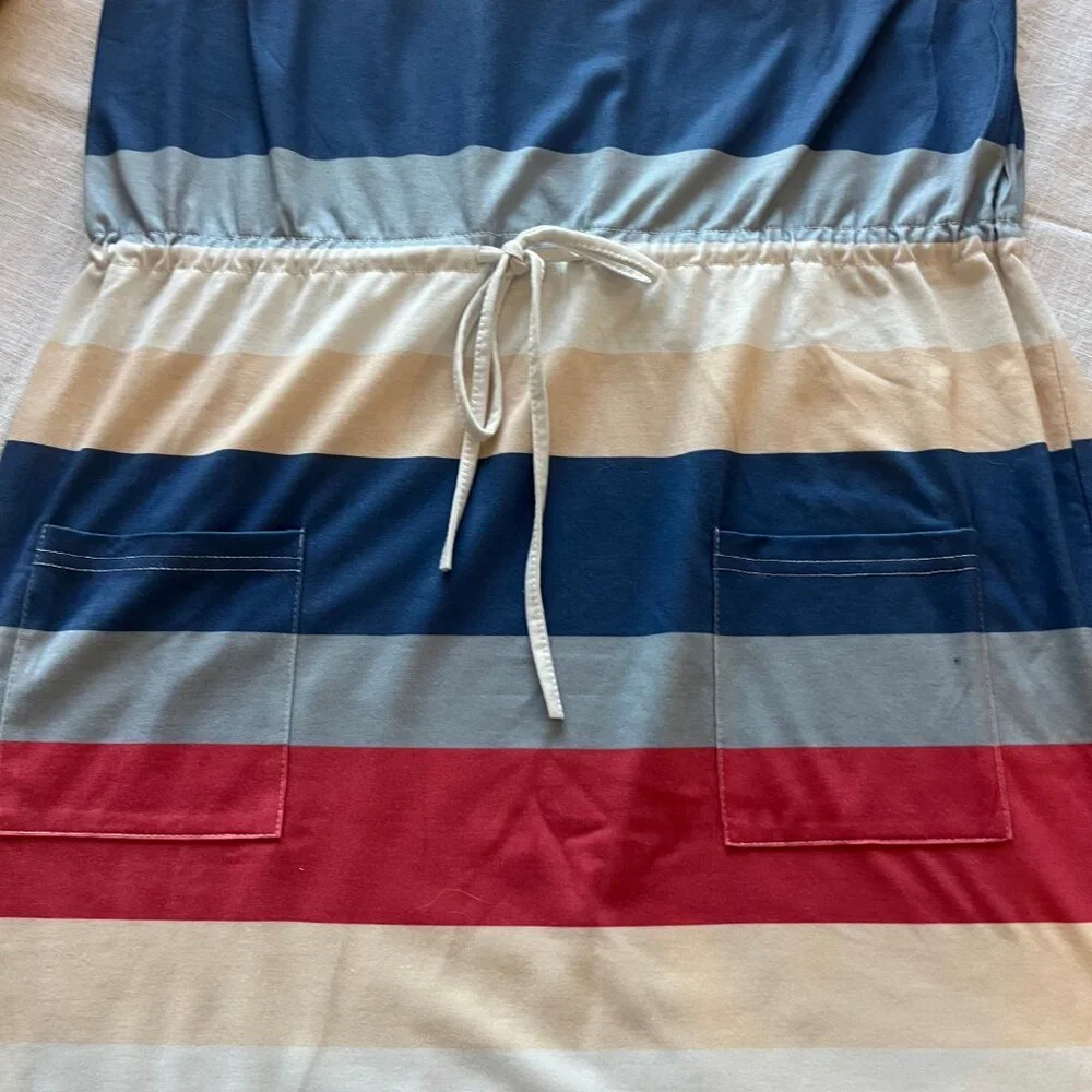 Women's striped sleevelss dress- size XL - Picture 4 of 4
